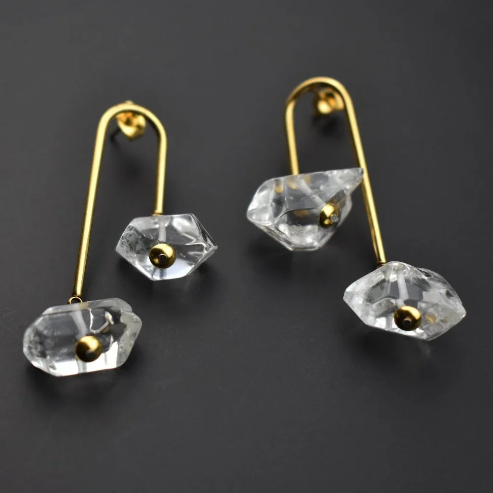 Large arch earrings, statement unusual earrings for women - Picture 1 of 5